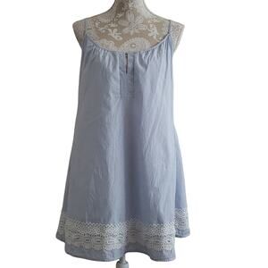 100% Cotton Dress Pinstripe and Lace S